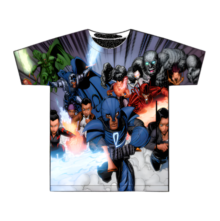 Legend of the Mantamaji Adult Unisex Allover Superhero T-Shirt